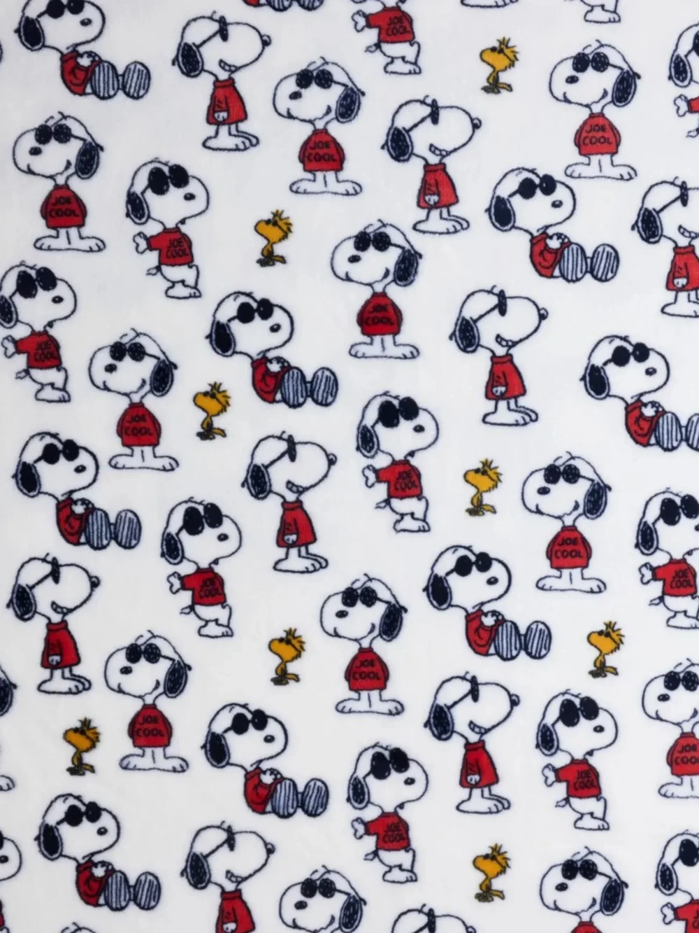Peanuts Snoopy & Woodstock Joe Cool Plush Throw Blanket